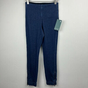 Lysse Jeggings Womens XS Blue Cropped Cuffed Ankle Zip New with Tags Ladies